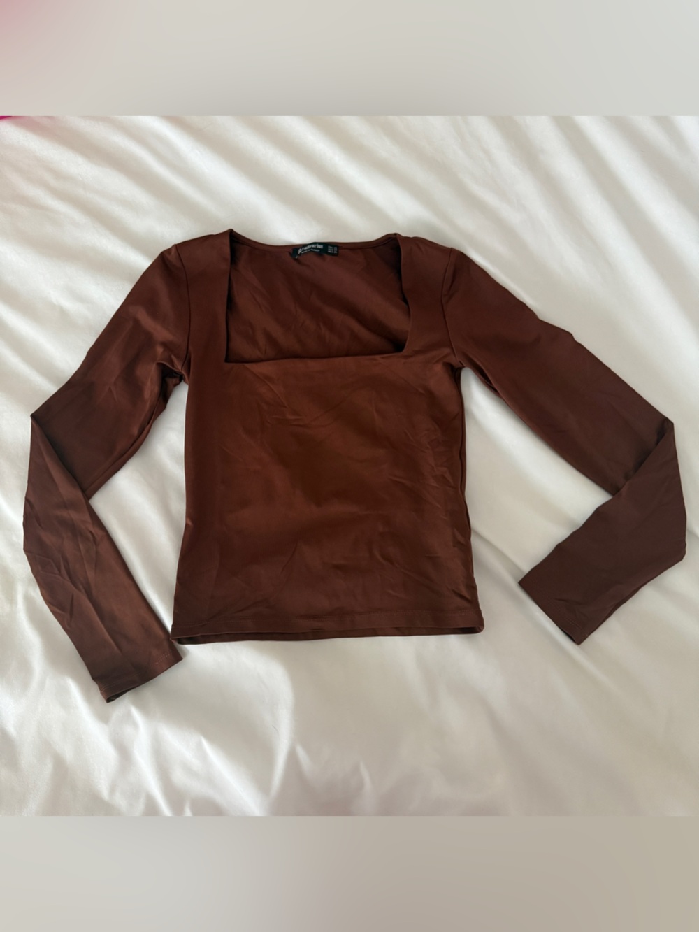 Brown long sleeve crop top in XS #longsleeve #cropped bought at ASOS